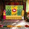 Cow Backdrop with Marigold Design Indian Traditional Cloth 5x8 Feet Backdrop Pooja Wall Decor Indian Wall Art Photo Decor Banner Indian Janmashtami Decor Decorative Pooja Cloth